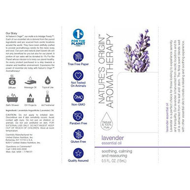 Nature's Origin Aromatherapy Essential Oil Lavender 0.5 OZ By Nature's Origin