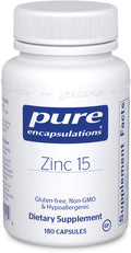 Pure Encapsulations Zinc 15 180 vcaps