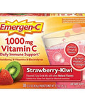 Emergen-C 1000mg Vitamin C Powder, with Antioxidants, B Vitamins and Electrolytes, Vitamin C Supplements for Immune Support, Caffeine Fizzy Drink Mix, Strawberry Kiwi Flavor - 30 Count