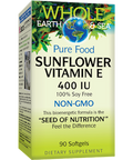 Whole Earth and Sea - Natural Factors - Sunflower Vitamin E 400 IU 90 Softgels