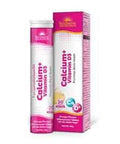 Sunshine Nutrition Calcium + Vitamin D3 Effervescent 20 Tablets