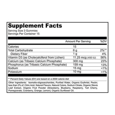 Sunshine Nutrition Good Gummies Calcium & Vegan D3 Gummies 45's