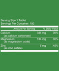 Nutritionl Calcium Magnesium & Zinc Tablets 100's