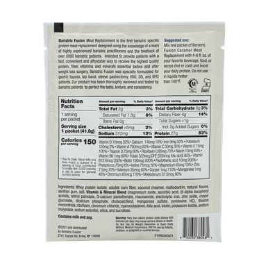 Bariatric Fusion Caramel High Protein Meal Replacement 41.8 Grams