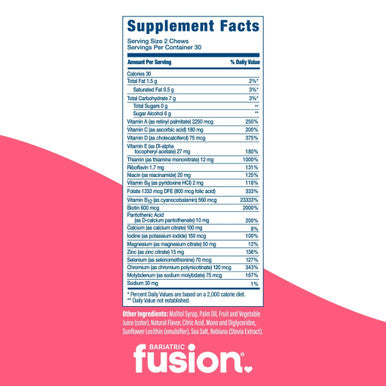 Bariatric Fusion Cherry Pineapple Multivitamin Soft Chews 60 Soft Chews