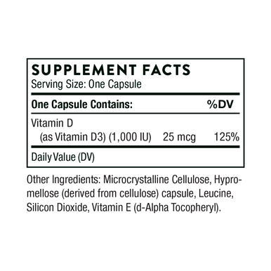 Thorne Vitamin D-1000 90 Capsules