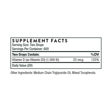 Thorne Vitamin D Liquid 1200 Drops