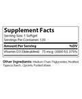 Zahlers Vitamin D3 Softgels 3000 Iu General Health 120 Softgels