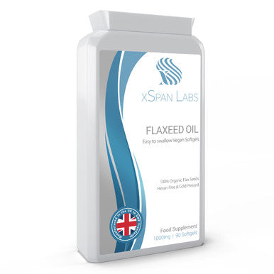 Xspanlabs FlaxseeOil Capsules 1000mg Ã¢â‚¬â€œ 90 Vegan Soft Gels Rich in Omega 3, 6 & 9