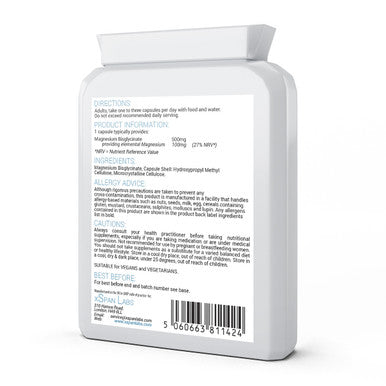 Xspanlabs Magnesium Bisglycinate 500mg 90 capsules