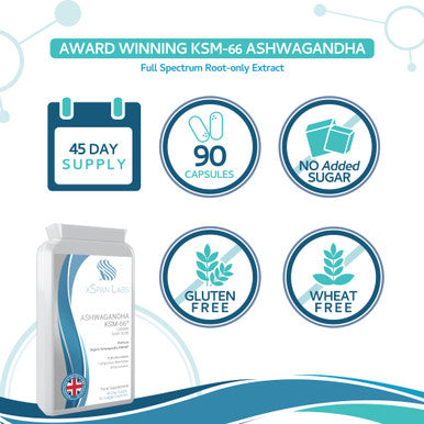 Xspanlabs Ashwagandha KSM-66, 500mg per capsule Ã¢â‚¬â€œ 90 capsules