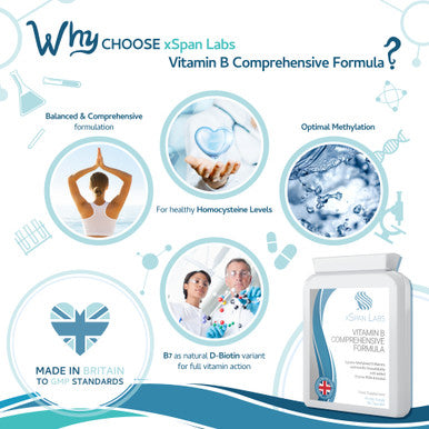 Xspanlabs Vitamin B Comprehensive Formula 90 capsules