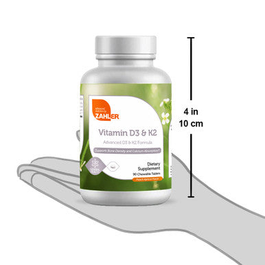 Zahler's Vitamin D3 & K2 General Health 90 Tablets