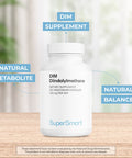 Supersmart DIM DiIndolylMethane 400 mg Per Day Hormonal Support for Men Women Protect Against Aging Cells Estrogen Balance NonGMO Gluten Free 120 Vegetarian Capsules