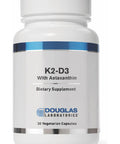 Douglas Labs, K2 D3 w/Astaxanthin, 30 vegcaps