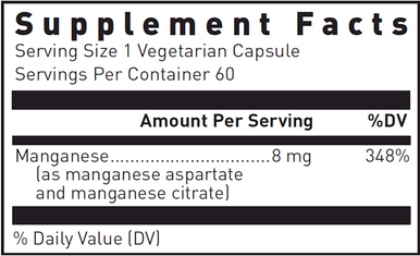 Douglas Labs, Manganese Chelate, 60 Vegetarian Capsules-1656751505