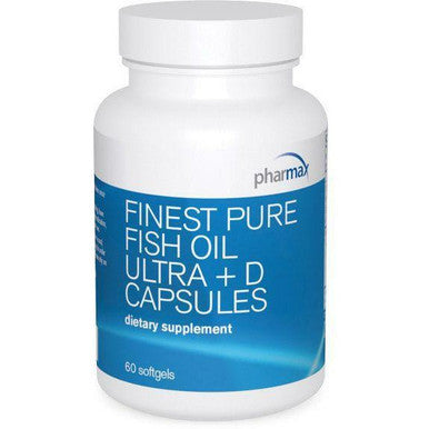 Finest Pure Fish Oil Ultra D 60 Softgels By Pharmax