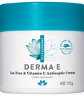 DermaE Natural Bodycare - Tea Tree & Vitamin E Cream 4 oz