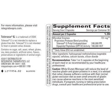 Gluten Manager 60 Capsules - Integrative Therapeutics
