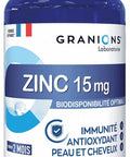 Granions Zinc Bisglycinate 15mg 60 Vegetable Capsules