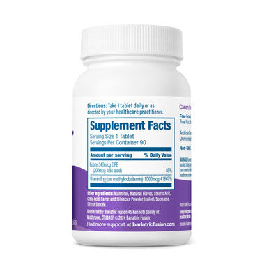 Bariatric Fusion Grape Vitamin B12 Quick Melt 90 Tablets Grape