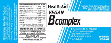 Health Aid Vegan B Complex 60's