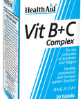 Health Aid Vit B+C Complex 30's