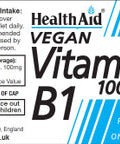 Health Aid Vegan Vitamin B1 100mg 90's