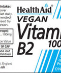 Health Aid Vegan Vitamin B2 100mg 60's