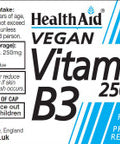 Health Aid Vegan Vitamin B3 250mg 90's