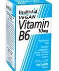 Health Aid Vegan Vitamin B6 10mg 100's