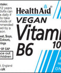 Health Aid Vegan Vitamin B6 10mg 100's