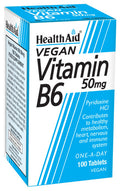 Health Aid Vegan Vitamin B6 50mg 100's