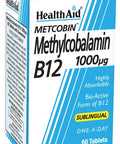 Health Aid Metcobin Methylcobalamin B12 1000mcg 60's