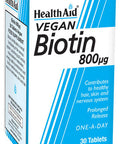 Health Aid Vegan Biotin 800ug 30's