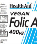 Health Aid Vegan Folic Acid 400ug 90's