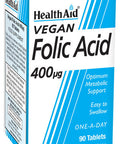 Health Aid Vegan Folic Acid 400ug 90's