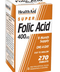 Health Aid Super Folic Acid 400ug 270's