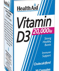 Health Aid Vitamin D3 20,000iu 30's