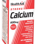 Health Aid Strong Calcium 600mg Chewable 60's