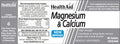 Health Aid Magnesium & Calcium 90's