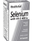 Health Aid Selenium with Vitamin E 400iu 30 Capsules