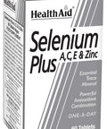 Health Aid Selenium Plus A, C, E + Zinc 60's