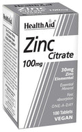 Health Aid Zinc Citrate 100mg 100's