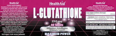 Health Aid L-Glutathione 250mg 60's