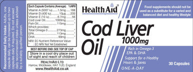 Health Aid Cod Liver Oil 1000mg