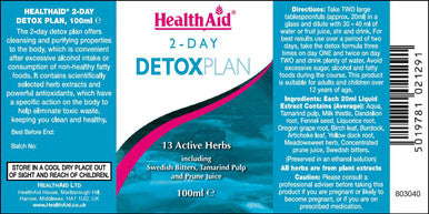 Health Aid 2-Day Detox Plan (13 Active Herbs) 100ml (Currently Unavailable)