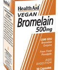 Health Aid Vegan Bromelain 500mg 30's