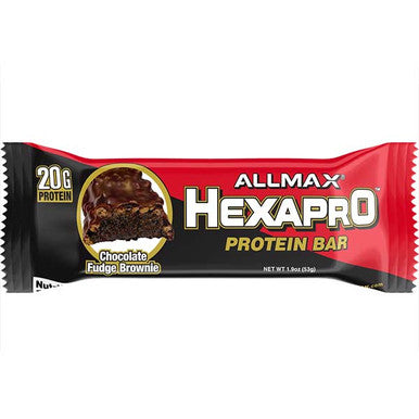 Allmax Nutrition Hexapro Protein Bars 12 Bars Chocolate Fudge Brownie