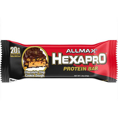 Allmax Nutrition Hexapro Protein Bars 12 Bars Chocolate Chip Cookie Dough